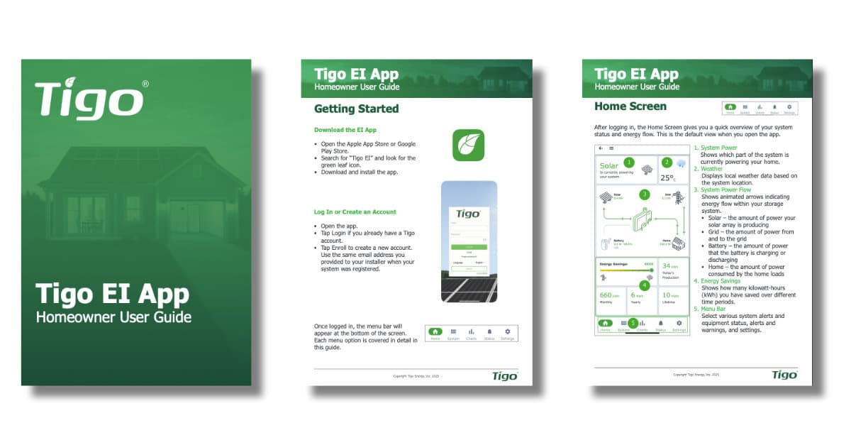 New Resource: Tigo EI App Homeowner User Guide